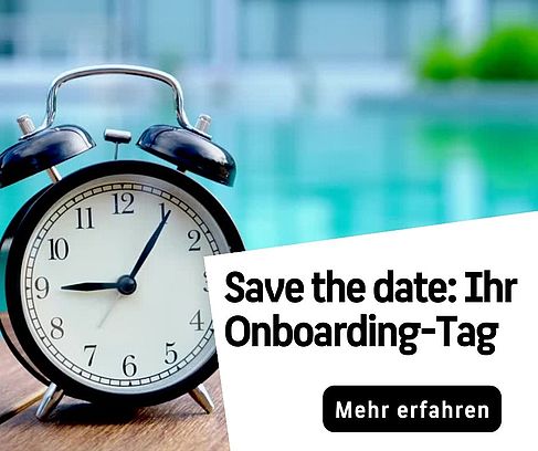 'Save the Date' Wecker für den Onboarding-Tag im MAP Studiengang der HTW Berlin